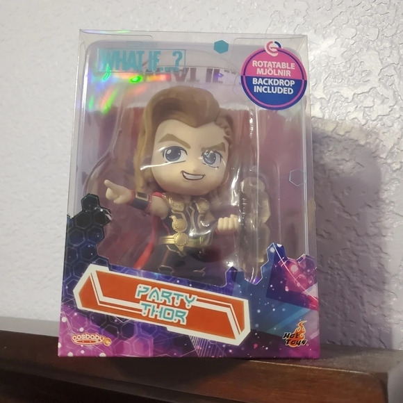 Marvel What If Party Thor Cosbaby Bobble-Head Figure Hot Toys - Picture 2 of 8
